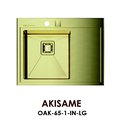 Кухонная мойка Omoikiri Akisame 65-IN-LG-L, чаша слева, золото OAK-65-IN-LG