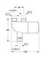 Термостат компактный Grohe Grohtherm Micro, для установки под раковину, хром 34487000