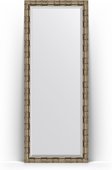 Зеркало Evoform Exclusive Floor 780x1980 пристенное напольное, с фацетом, в багетной раме 73мм, серебрянный бамбук BY 6107