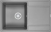 Кухонная мойка Granula 7804, 780x500, накладная, с крылом, кварц, Алюминиум 7804, АЛЮМИНИУМ