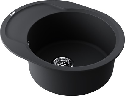 Кухонная мойка Omoikiri Manmaru 62-BL, с крылом, чёрный 4993355