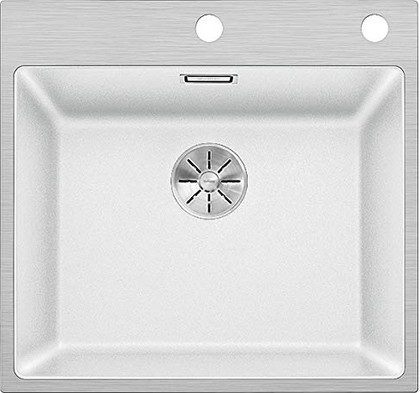 Кухонная мойка Blanco Subline 500-IF/A SteelFrame, сталь, гранит белый 524112
