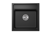 Кухонная мойка Granula Kitchen Space KS-5002, 500x510, накладная, кварц, Чёрный 5002, ЧЁРНЫЙ