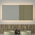 Зеркало с фацетом Defesto Glow 120x60, LED подсветка, сенсорный выключатель, тёплый белый свет DF 2518SH