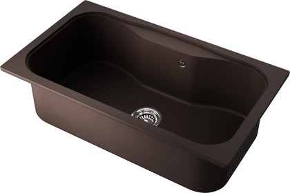 Кухонная мойка Omoikiri Maru 86-DC без крыла, Tetogranit, тёмный шоколад 4993214