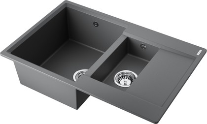 Кухонная мойка Omoikiri Daisen 78-2T-PL, с крылом, платина 4993533