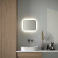 Зеркало с матированием и LED-подсветкой Defesto, 15W, 50x40см, сенсорный выключатель, нейтральный белый свет DF 3801SH