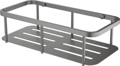 Полка для душа Aquatek 265x124x7, оружейная сталь AQ4936BGM