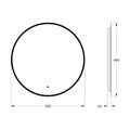 Зеркало с окантовкой Defesto Aura d50, LED подсветка, ИК-выключатель, тёплый белый свет DF 2992R
