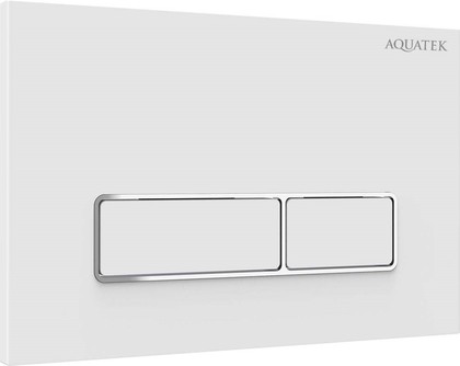 Панель смыва Aquatek клавиши прямоугольные, 162x244, ободок хром, белый глянец KDI-0000061