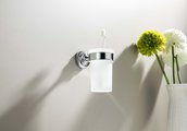 Стакан с держателем Aquatek Классик настенный, хром AQ4527CR