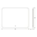 Зеркало с матированием и LED-подсветкой Defesto, 25W, 80x60см, сенсорный выключатель, нейтральный белый свет DF 3807SH