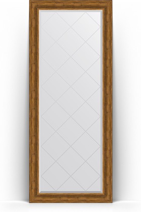 Зеркало Evoform Exclusive-G Floor 840x2040 пристенное напольное, с гравировкой, в багетной раме 99мм, травлёная бронза BY 6329