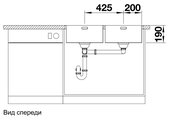 Кухонная мойка Blanco Andano 400/400-IF/A, клапан-автомат PushControl, полированная сталь 525249