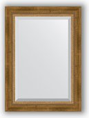 Зеркало Evoform Exclusive 530x730 с фацетом, в багетной раме 70мм, состаренное бронза с плетением BY 3380