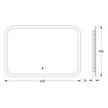 Зеркало с матированием и LED-подсветкой Defesto, 17W, 60x40см, ИК-выключатель, нейтральный белый свет DF 3802RH