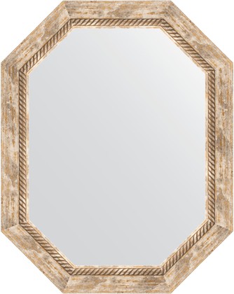 Зеркало Evoform Polygon 580x730 в багетной раме 70мм, прованс с плетением BY 7118