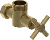 Вентиль Сунержа угловой Крест G1"НРxG3/4"НГ, состаренная латунь 051-1304-0134