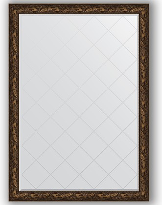 Зеркало Evoform Exclusive-G 1340x1880 с гравировкой, в багетной раме 99мм, византия бронза BY 4502