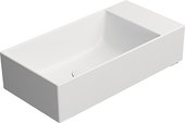 Раковина GSI Kube X 500, накладная, смеситель сбоку, белый матовый 9486009
