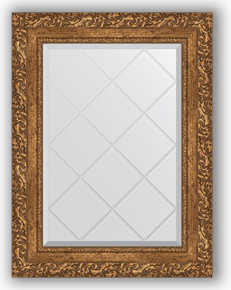 Зеркало Evoform Exclusive-G 550x720 с гравировкой, в багетной раме 85мм, виньетка бронзовая BY 4013
