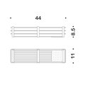 Полка для ванной Colombo Angolari 44x11см, PVD, золото матовое B9633.OM