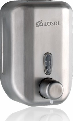 Дозатор жидкого мыла Losdi Blinder, настенный, сатиновый металл CJ-1008S-L
