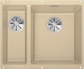 Кухонная мойка Blanco Subline 340/160-U, без крыла, основная чаша справа, отводная арматура, гранит, шампань 523564