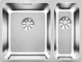 Кухонная мойка Blanco Solis 340/180-U, с отводной арматурой, чаша слева, полированная сталь 526129