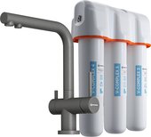 Комплект смеситель+фильтр Omoikiri Nagano-PL-P + Pure drop Lite, платина 4064.8028P