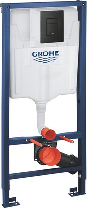 Инсталляция для унитаза Grohe Rapid SL 3в1, с клавишей Skate Cosmopolitan, фантомный черный 39939000