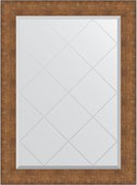 Зеркало Evoform Exclusive-G 770x1040 с фацетом и гравировкой в багетной раме 88мм, медная кольчуга BY 4557