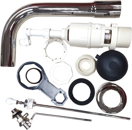 Смывной механизм Simas с короткой трубой, с боковой ручкой смыва, хром D11cr