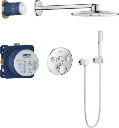 Душевая система Grohe Grohtherm SmartControl с Rainshower SmartActive 310, верхний и ручной душ, термостат, хром 34705000