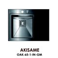 Кухонная мойка Omoikiri Akisame 65-IN-GM-L, чаша слева, воронёная сталь OAK-65-IN-GM