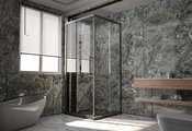 Душевой угол Veconi Premium Trento PTC-20GR, 1200x900x2000, стекло прозрачное, брашированный графит PTC20-GR-12090-01-C4
