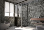 Душевой угол Veconi Premium Trento PTC-20GR, 800x800x2000, стекло прозрачное, брашированный графит PTC20-GR-8080-01-C4