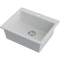 Кухонная мойка Omoikiri Omishima 60 WH Matt Natceramic, врезной монтаж, белый матовый 4997543