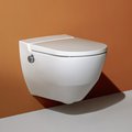 Унитаз-биде подвесной Laufen Cleanet Navia Rimless, с сиденьем и крышкой микролифт, белый глянцевый 8.2060.1.400.000.1