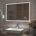 Зеркало Vigo Geometry Media Voice 1200x700 LED-подсветка, подогрев, голосовое управление, Bluetooth, дата, время 052