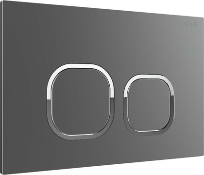 Панель смыва Aquatek клавиши квадрат, 162x244, ободок хром, оружейная сталь KDI-0000060