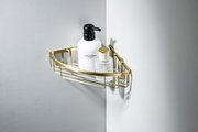 Угловая полка Aquatek 200x200x56, шлифованное золото AQ4906BG