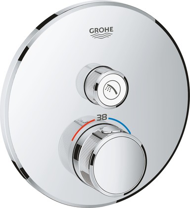 Термостат для душа Grohe Grohtherm SmartControl круглый, 1 потребитель, хром 29118000