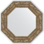 Зеркало Evoform Octagon 554x554 в багетной раме 85мм, виньетка античная латунь BY 3781
