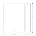 Зеркало с матированием и LED-подсветкой Defesto, 25W, 60x80см, сенсорный выключатель, нейтральный белый свет DF 3807S