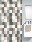 Шторка для ванной Kleine Wolke Check Taupe 180x200см, 100% полиэстер 5270271305