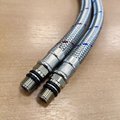 Гибкая подводка смесителя Aquatek, M10x1 x G1/2", 60см, пара, нержавеющая сталь 5907SP