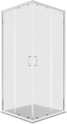 Душевой уголок Aquatek 900x900 квадратный, двери раздвижные, прозрачное стекло 6мм, хром AQ.KV.090.1CH