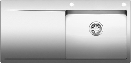 Кухонная мойка крыло слева, с клапаном-автоматом, нержавеющая сталь зеркальной полировки Blanco Flow XL 6S-IF 517553