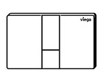 Смывная клавиша для унитаза Viega Prevista Visign for Style 24 двойной смыв, панель чёрный глянец, кнопки чёрный матовый 773311